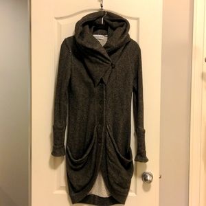 Hunter Green Long Button Up Sweater sz S